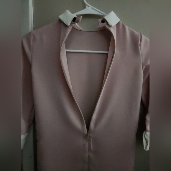 Victoria Beckham Blush Collared Dress - Picture 8 of 8